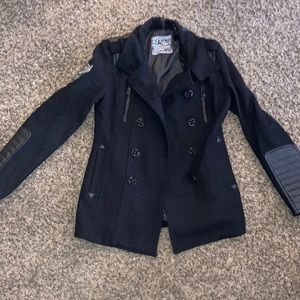 Affliction peacoat type jacket